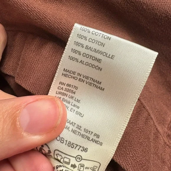 NWT Free People We The Free Moto Colorblock Shirt in Brown Size Medium - Picture 4 of 5